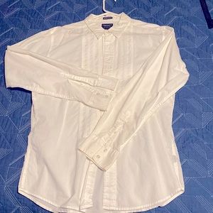 White textured dress shirt